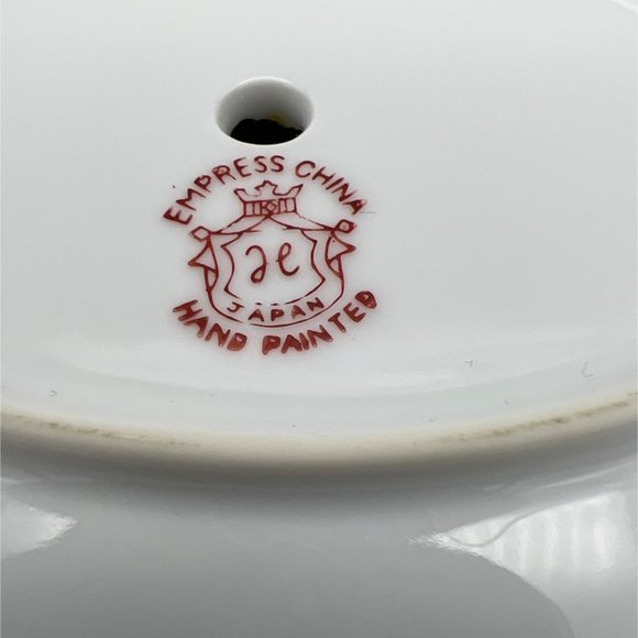 Empress China EMP47 Gravy Boat w/ Underplate Japan Hand Painted Floral Pattern - Picture 5 of 6